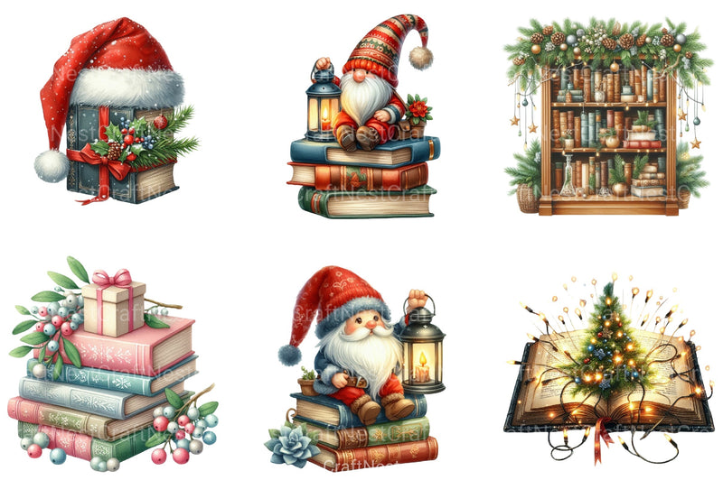 Christmas Books Clipart Bundle - CraftNest - Digital Crafting and Art