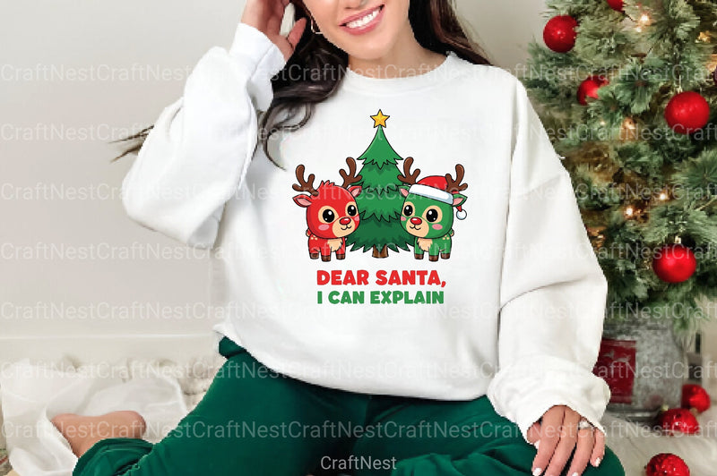 Dear Santa, I Can Explain Christmas Clipart Bundle - CraftNest - Digital Crafting and Art