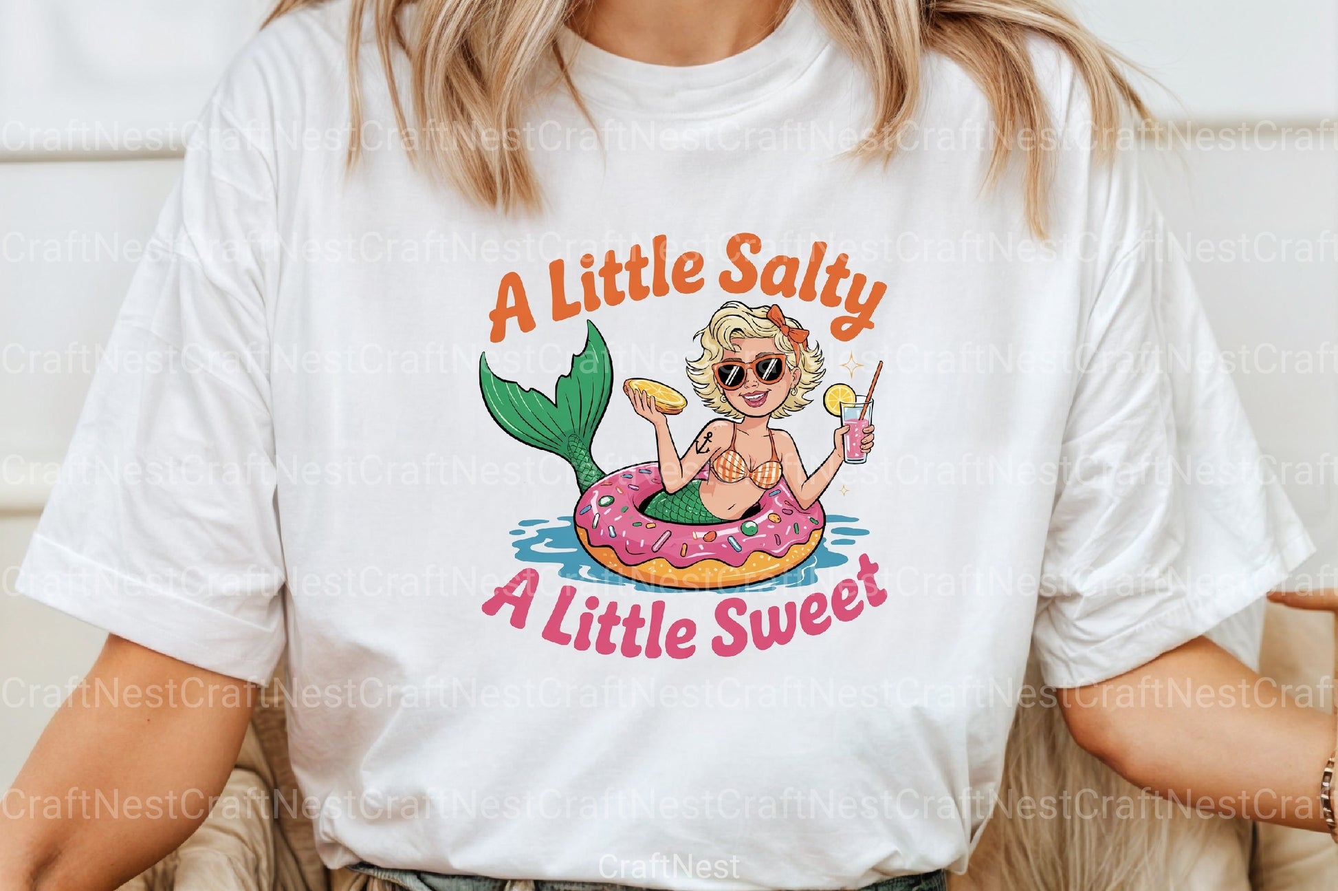 Summer Mermaid Salty Sweet Clipart Bundle 1 - CraftNest - Digital Crafting and Art