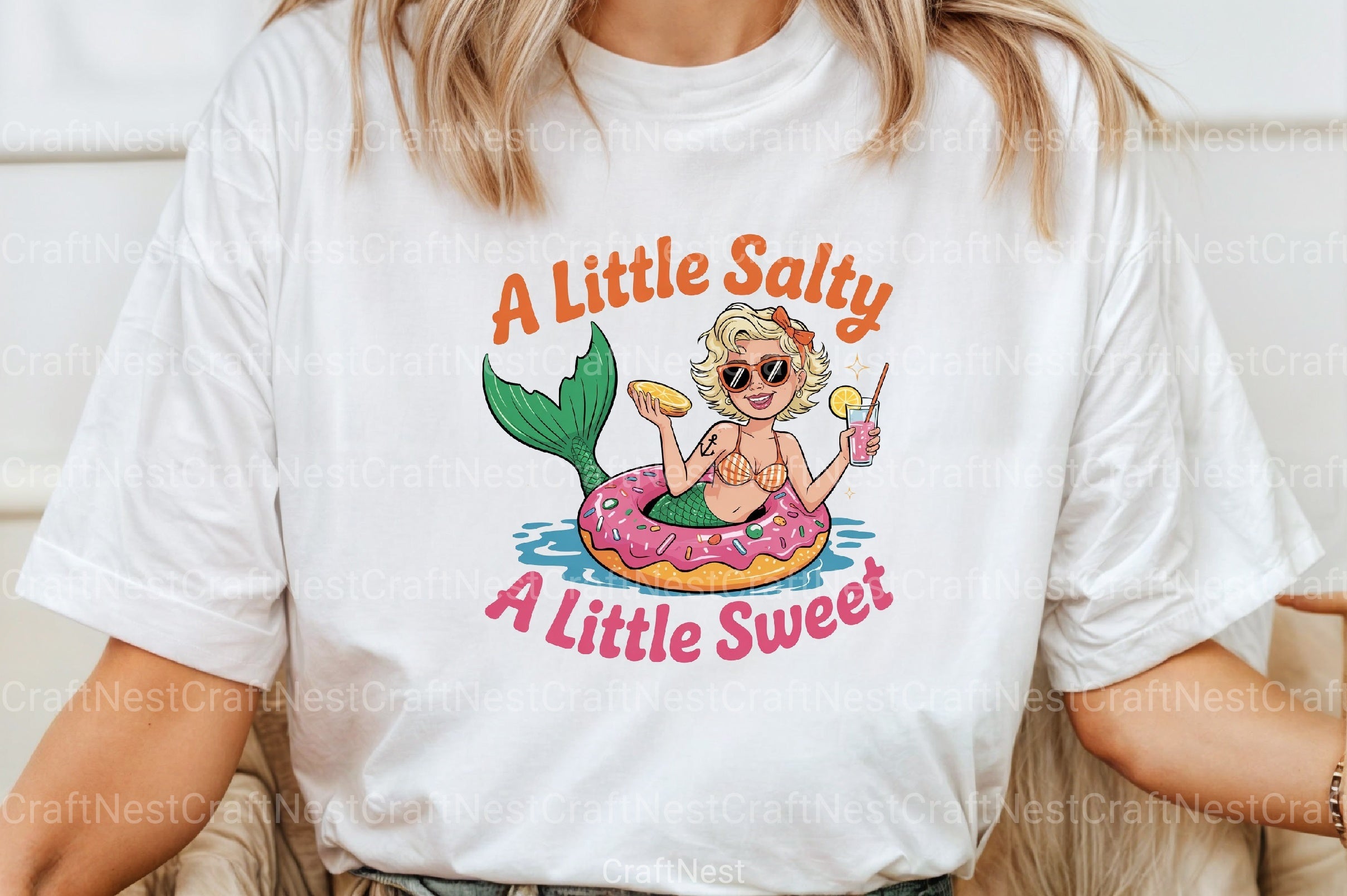 Summer Mermaid Salty Sweet Clipart Bundle 1 - CraftNest - Digital Crafting and Art