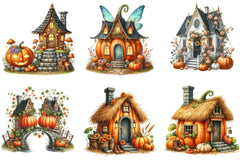 Fairy Pumpkin House Fantasy Clipart Bundle - CraftNest - Digital Crafting and Art