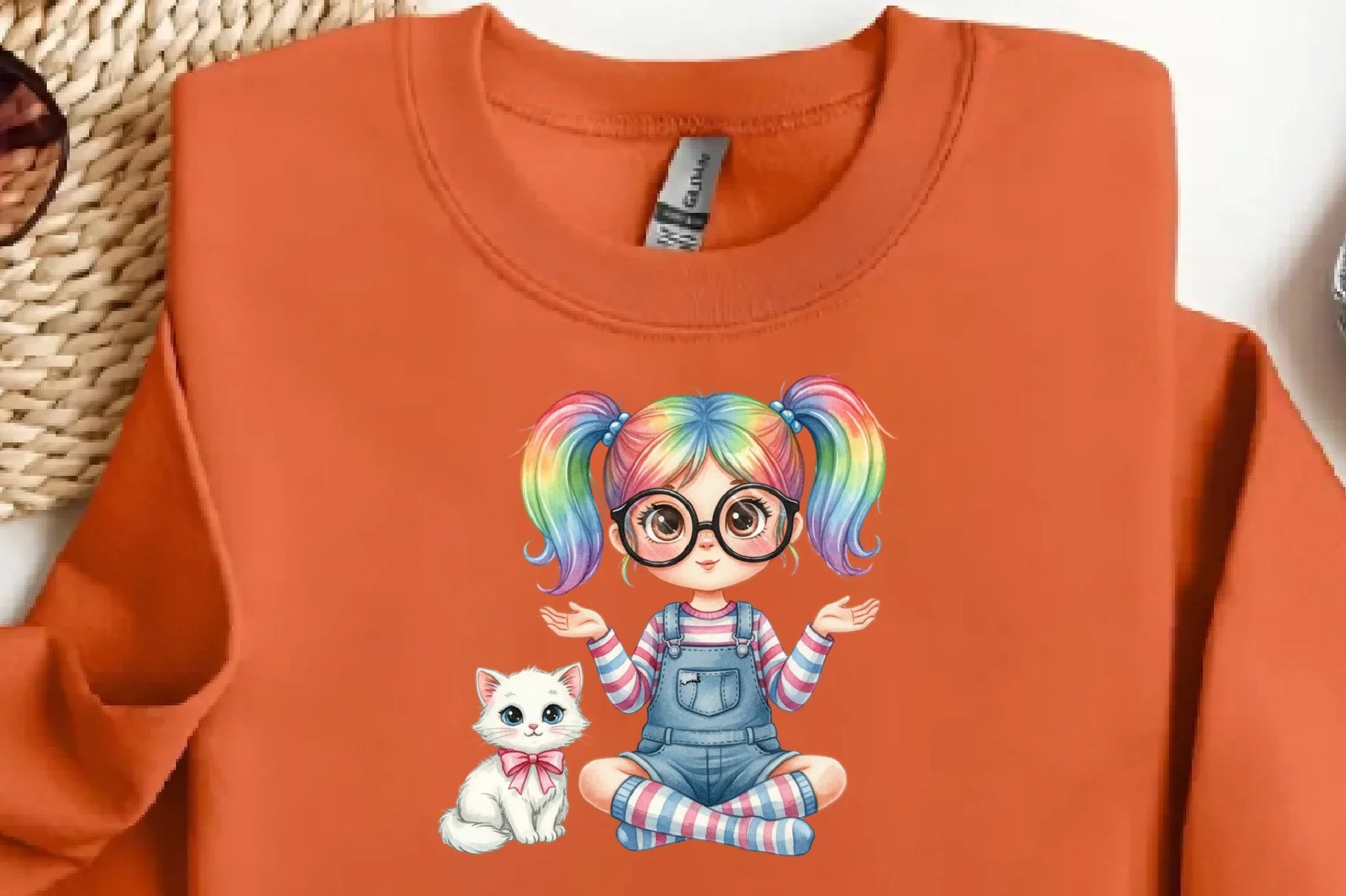 Rainbow Hair Cute Quirky Girl Clipart Bundle - CraftNest - Digital Crafting and Art