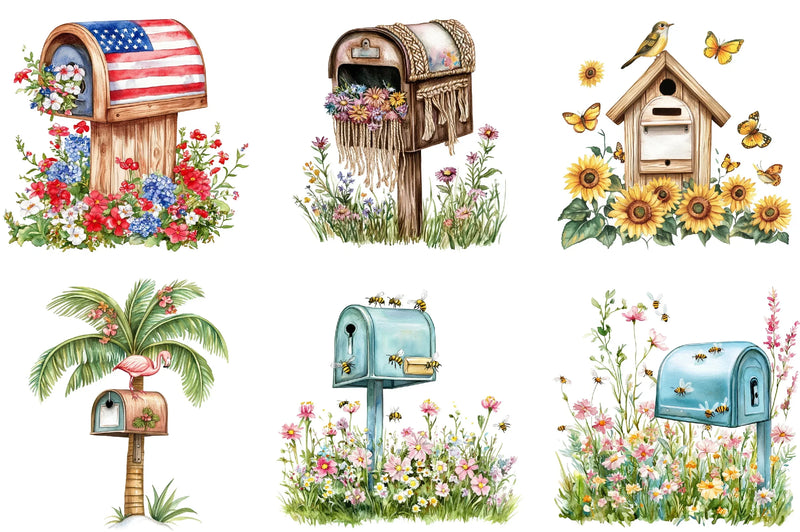Summer Mailbox Clipart Bundle - CraftNest - Digital Crafting and Art