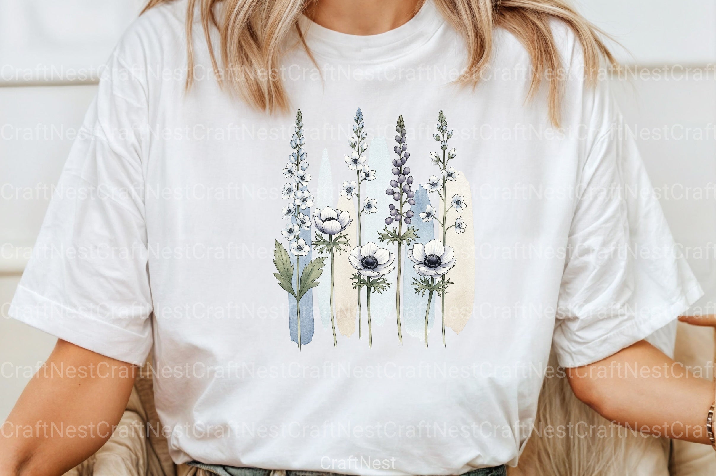 Wildflowers Brushstroke Clipart Bundle - CraftNest - Digital Crafting and Art