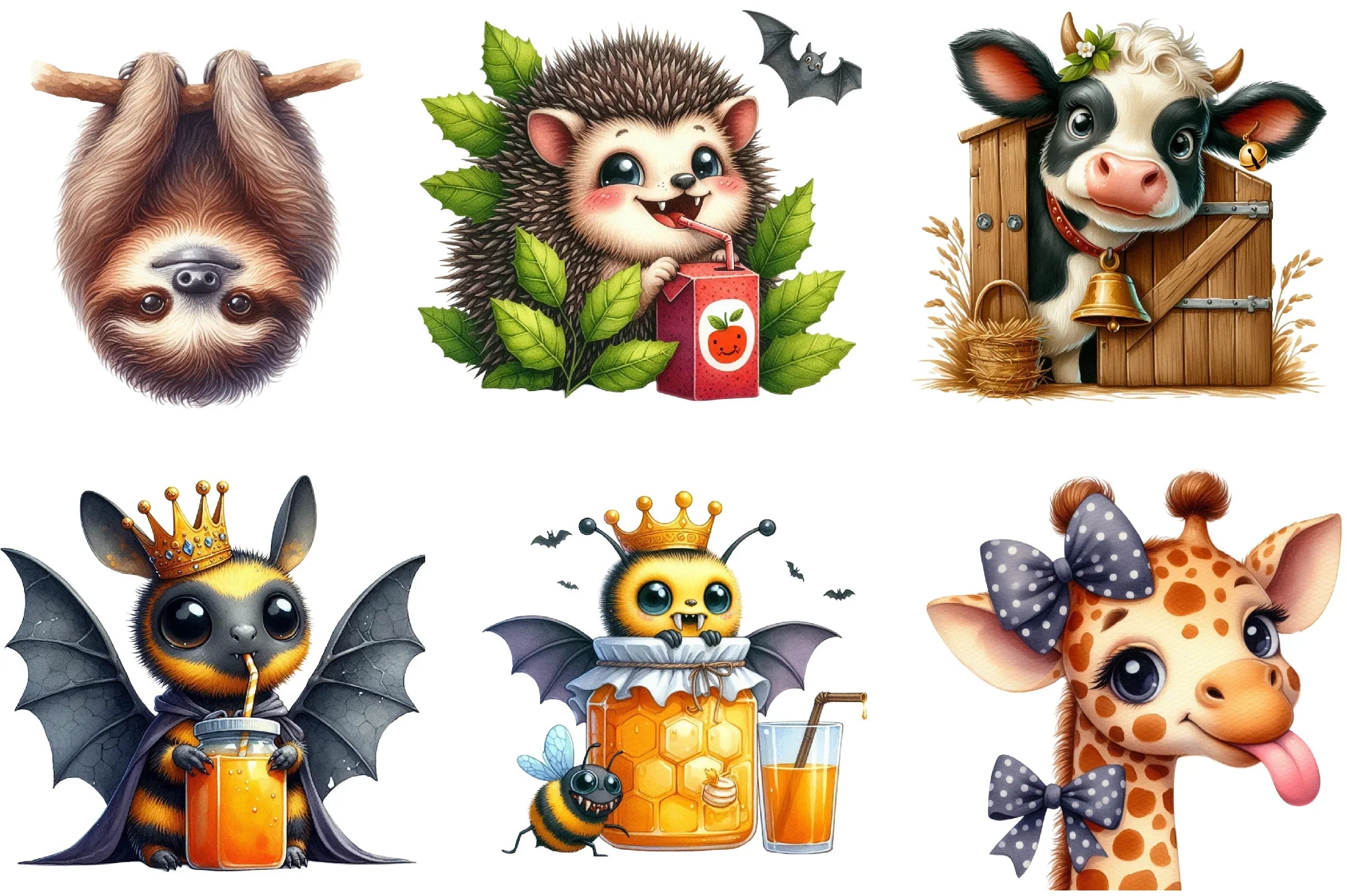 Quirky Animal Peeking Clipart Bundle - CraftNest - Digital Crafting and Art