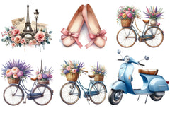 Parisian Summer Clipart Bundle - CraftNest - Digital Crafting and Art