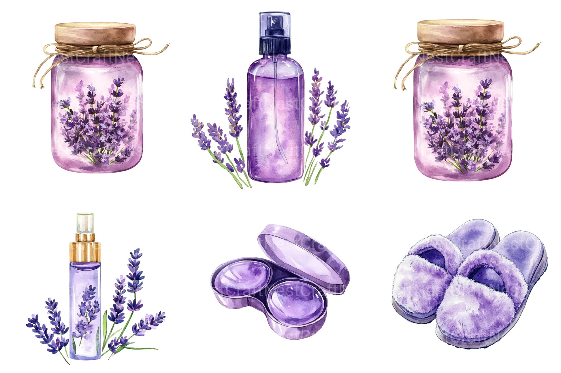 Lavender Pamper Time Clipart Bundle 2 - CraftNest - Digital Crafting and Art