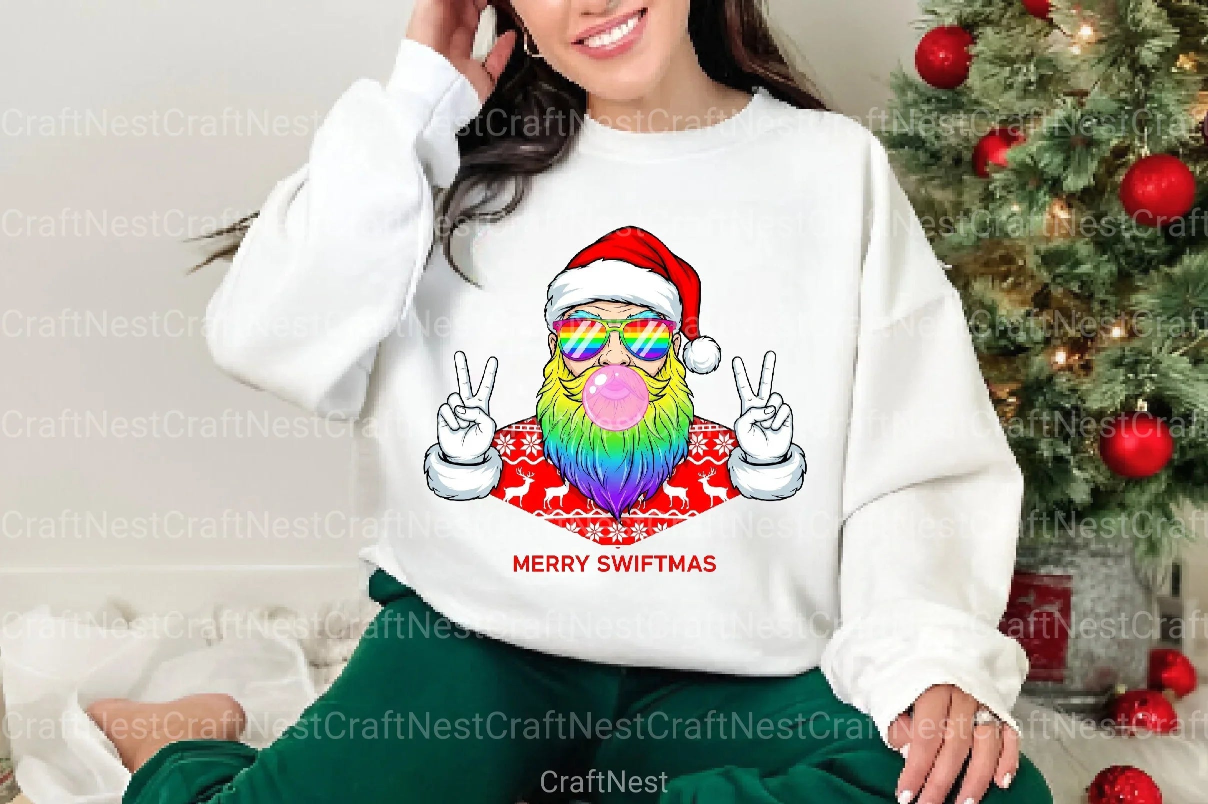 Merry Swiftmas Retro Christmas Clipart Bundle - CraftNest - Digital Crafting and Art