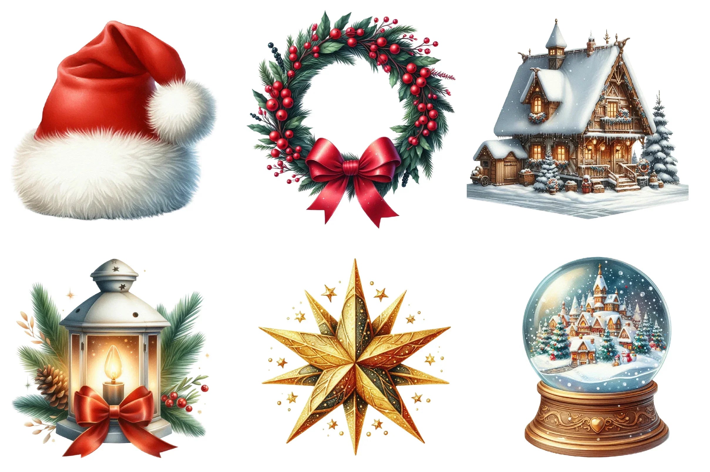 Christmas Elements Clipart Bundle - CraftNest - Digital Crafting and Art