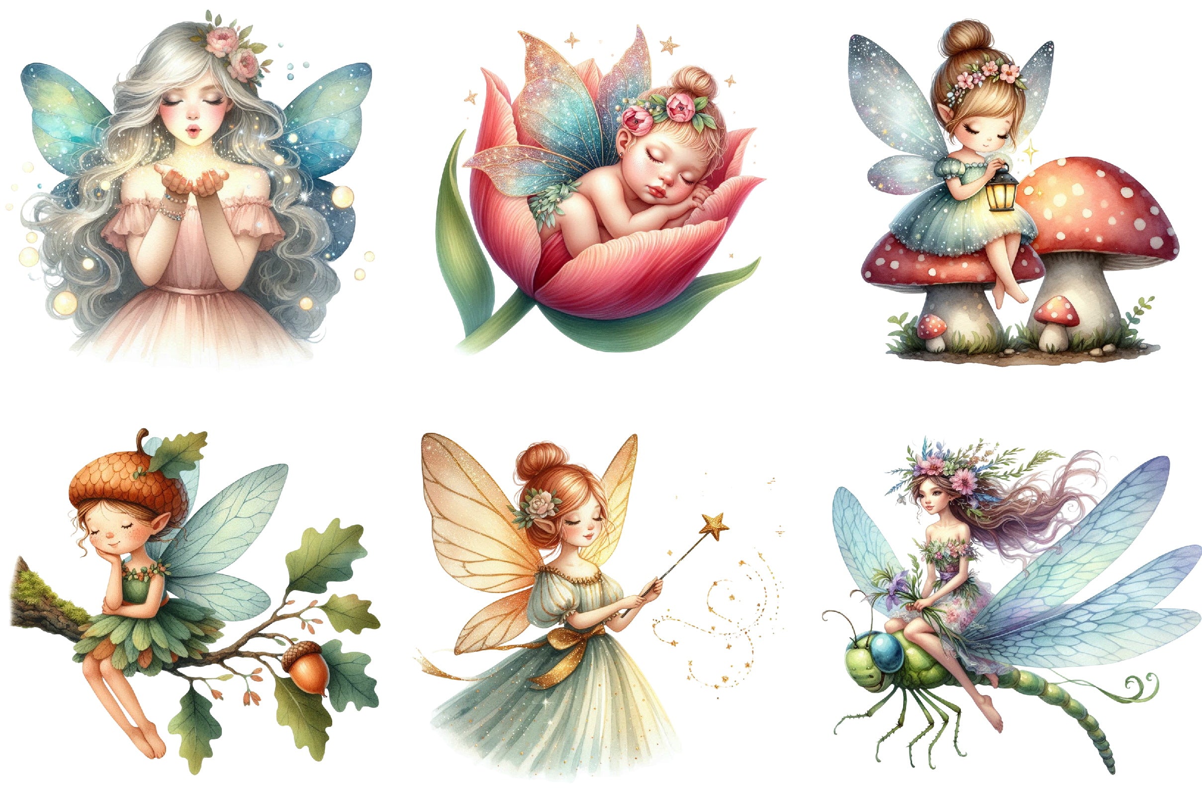 Fairytale Fairy Clipart Bundle