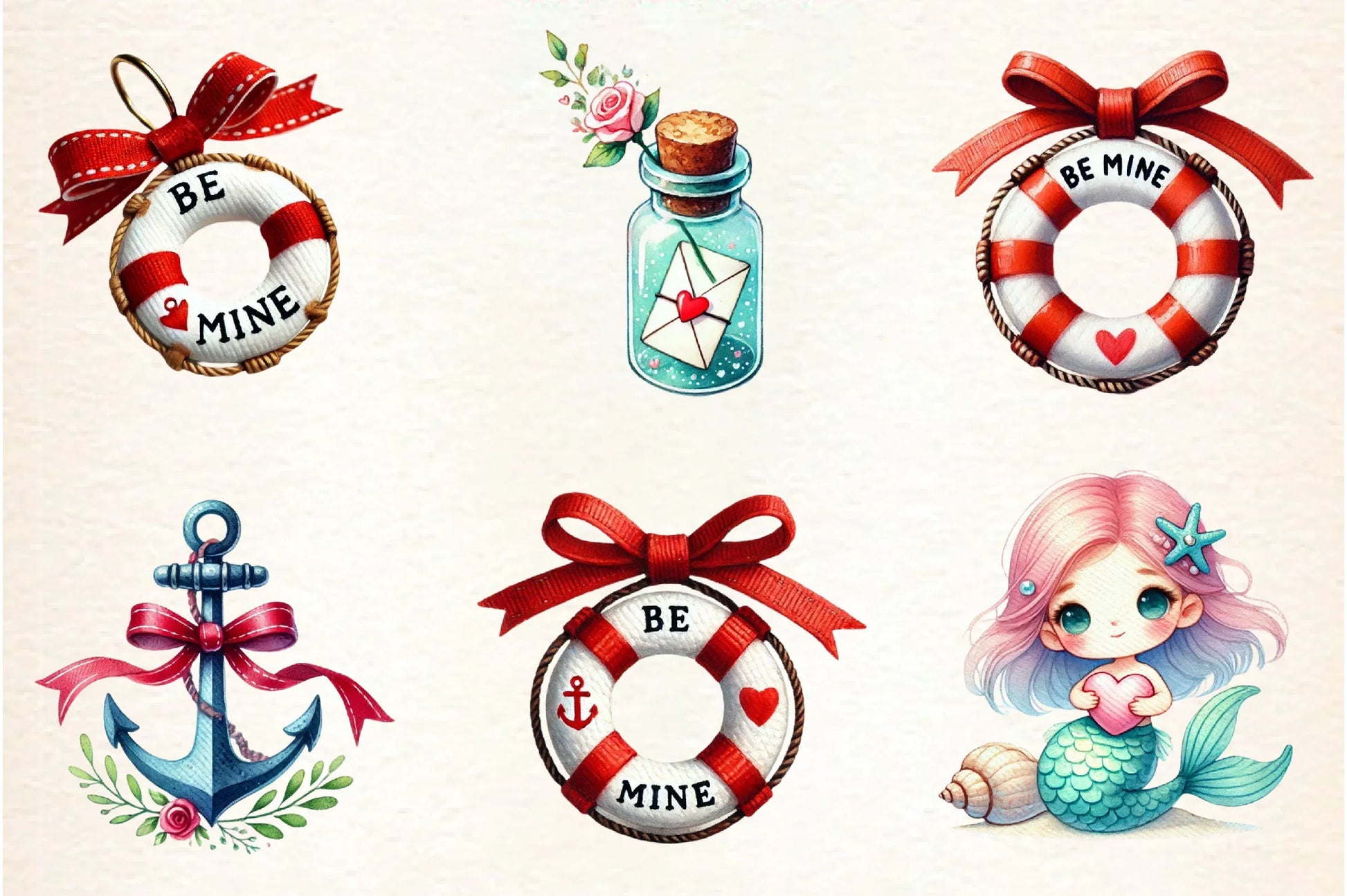 Maritime Valentine's Clipart Bundle - CraftNest - Digital Crafting and Art