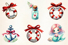 Maritime Valentine's Clipart Bundle - CraftNest - Digital Crafting and Art