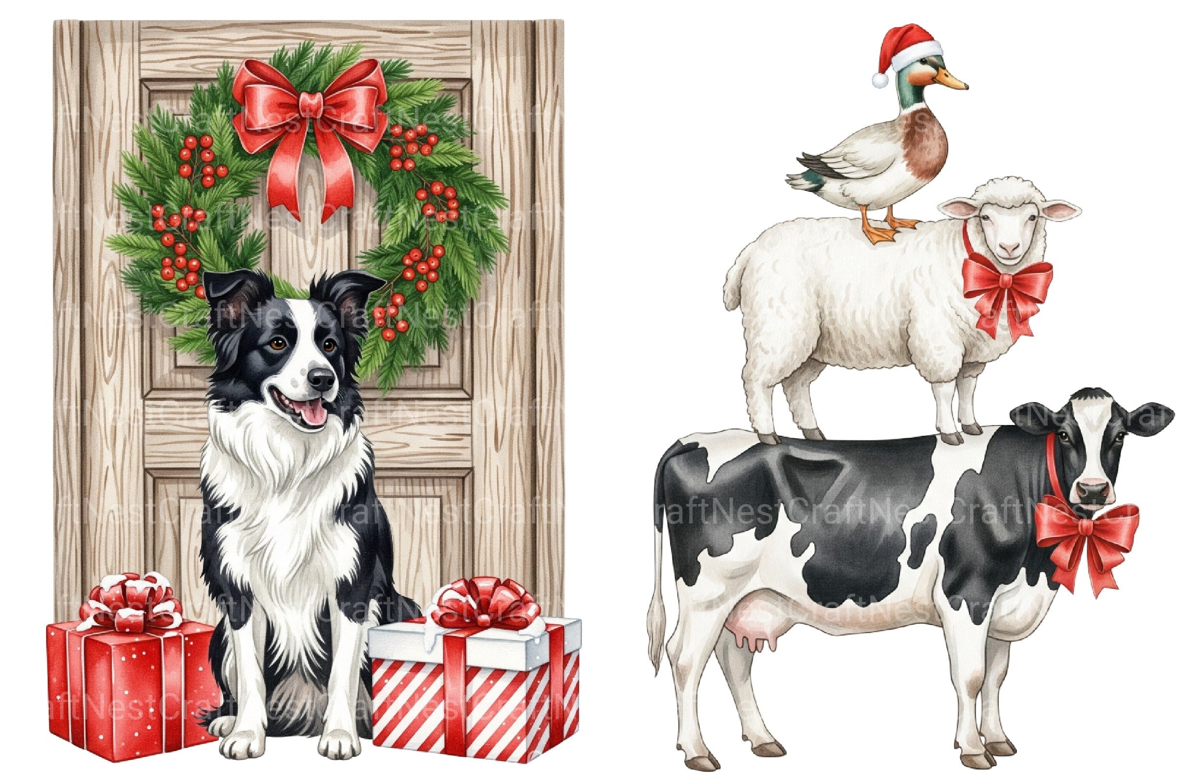 Vintage Christmas Clipart Bundle 2 - CraftNest - Digital Crafting and Art