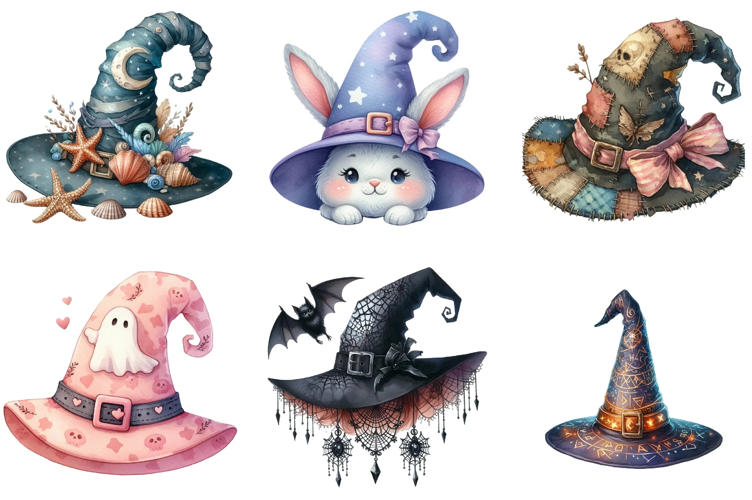 Halloween Witch Hat Clipart Bundle - CraftNest - Digital Crafting and Art
