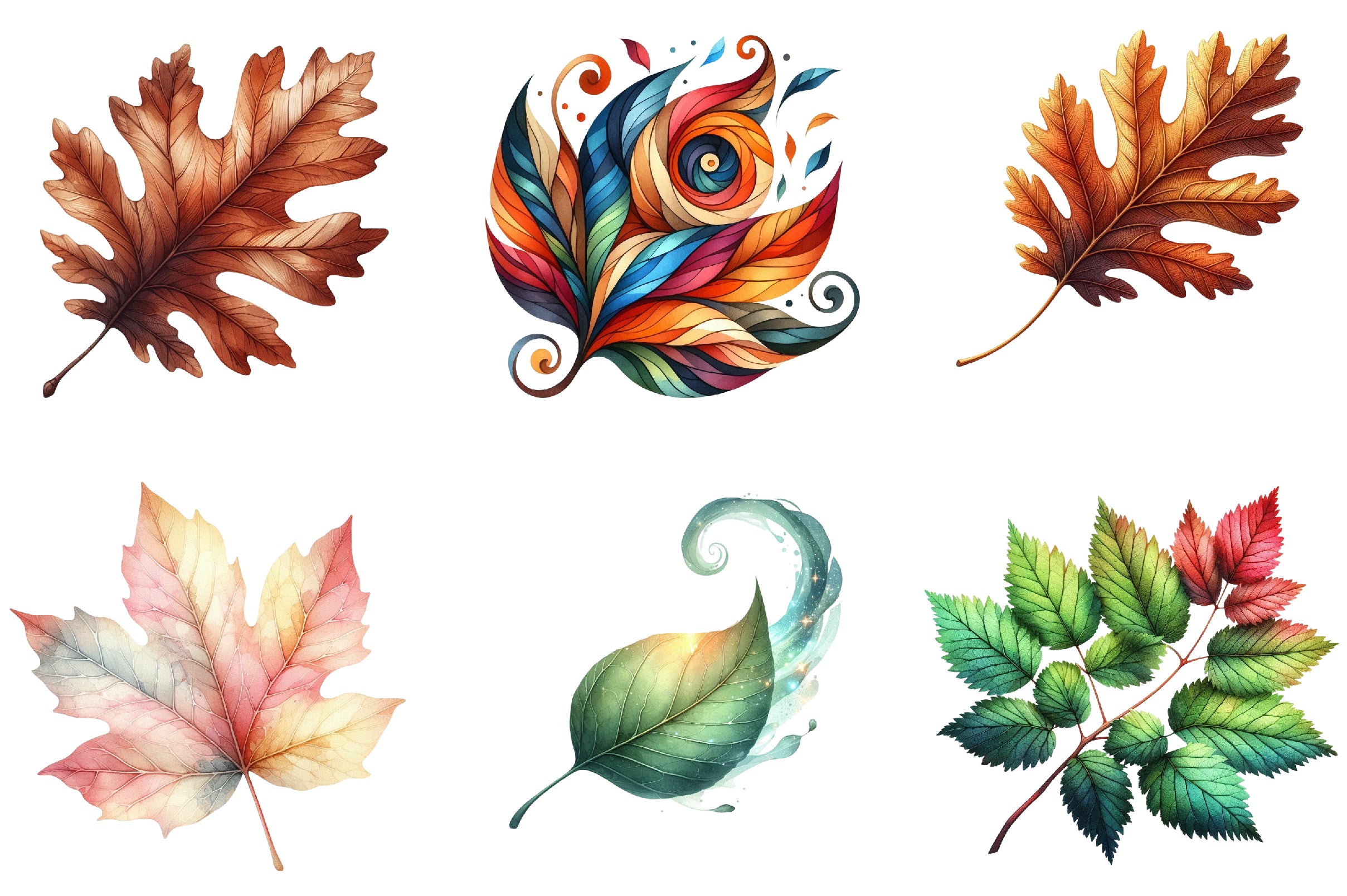 Autumn Leaf Clipart Bundle