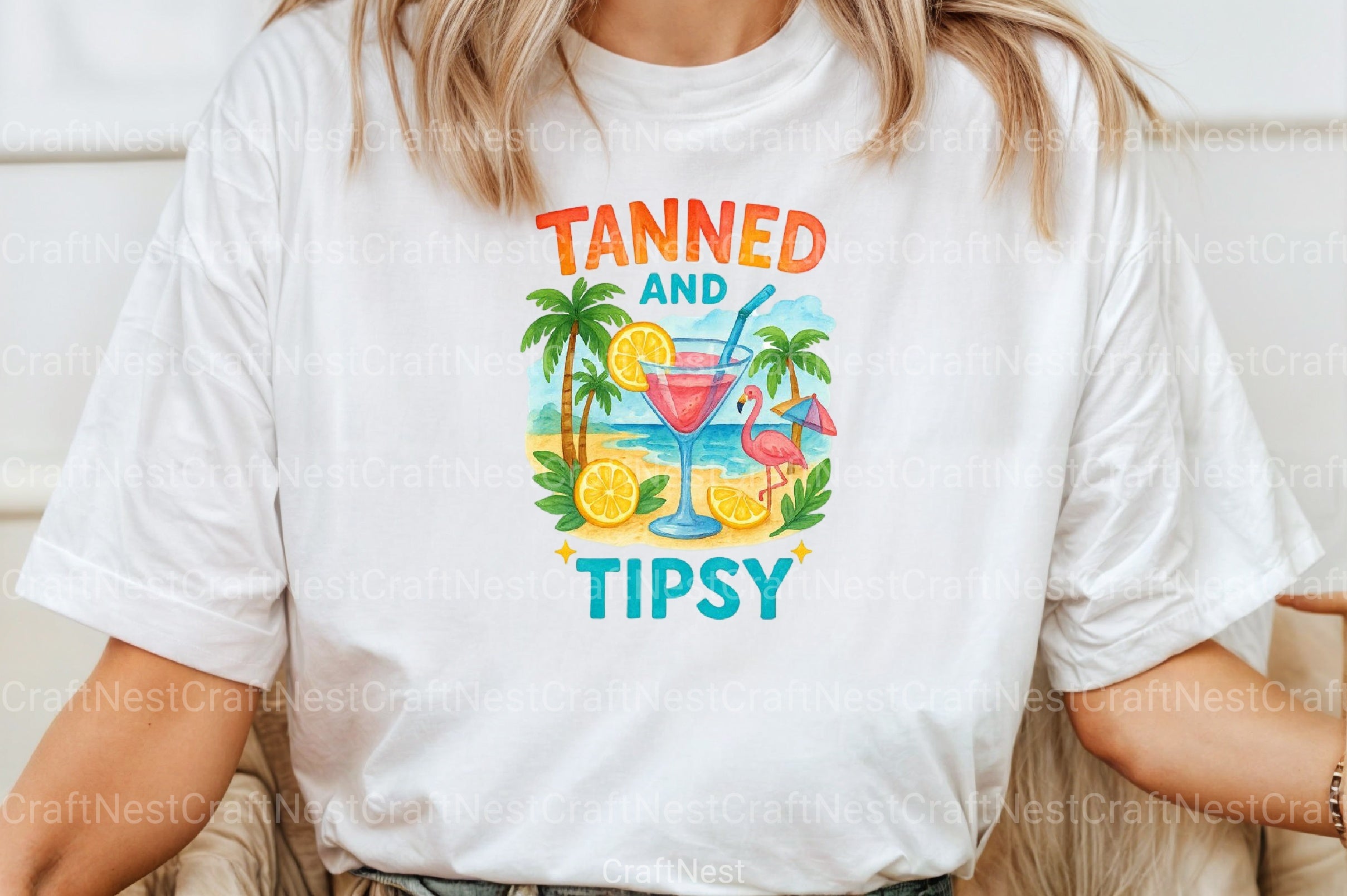 Tanned Tipsy Summer Clipart Bundle - CraftNest - Digital Crafting and Art