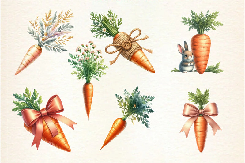 Easter Carrot Clipart Bundle - CraftNest - Digital Crafting and Art