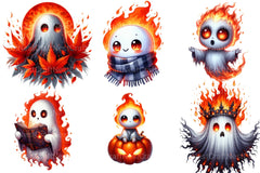 Ember Eyed Ghost Halloween Clipart Bundle - CraftNest - Digital Crafting and Art