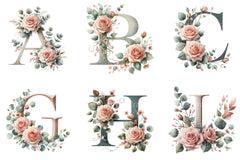 Floral Alphabet Clipart Bundle 10 - CraftNest - Digital Crafting and Art