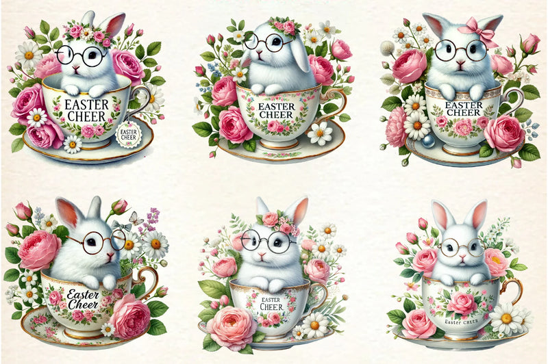 Easter Bunny Clipart Bundle - CraftNest - Digital Crafting and Art