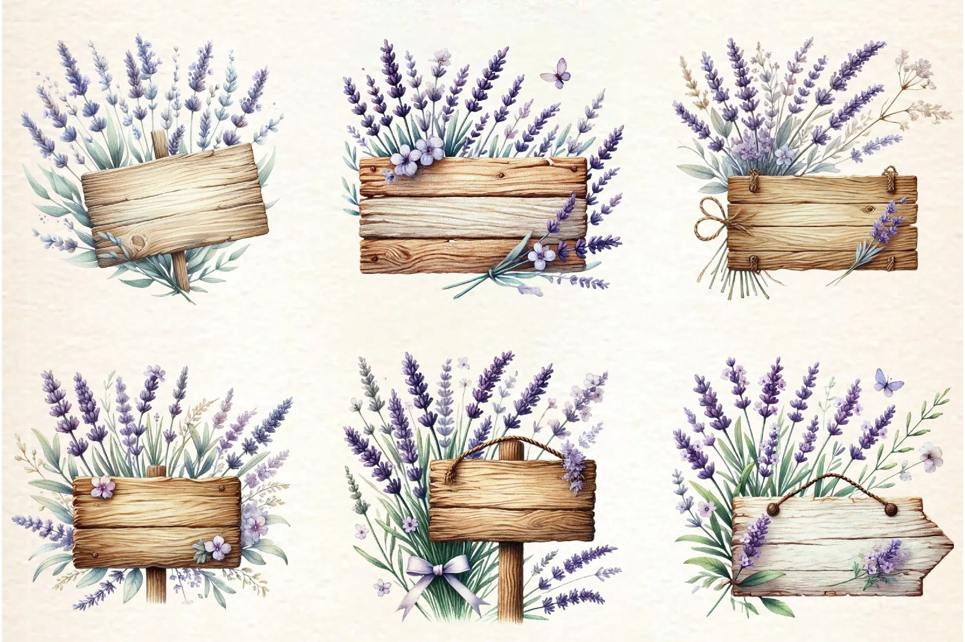 Spring Wooden Signs Clipart Bundle - CraftNest - Digital Crafting and Art