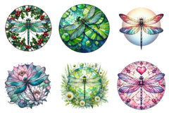 Dragonfly Stained Glass Clipart Bundle - CraftNest - Digital Crafting and Art