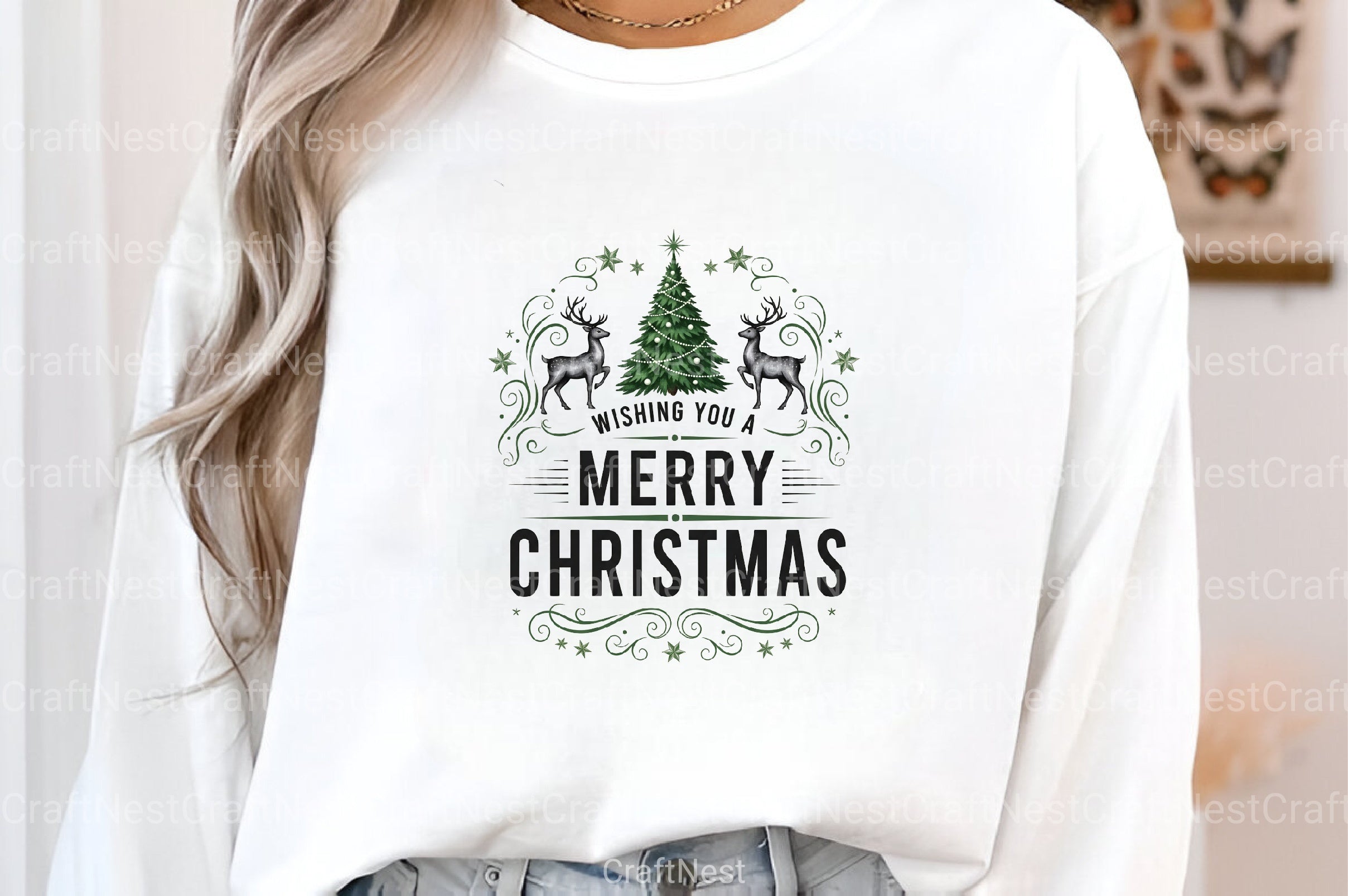 Merry Christmas Tree Design Clipart Bundle - CraftNest - Digital Crafting and Art