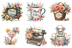 Vintage Mother's Day Funny Mama Clipart Bundle - CraftNest - Digital Crafting and Art