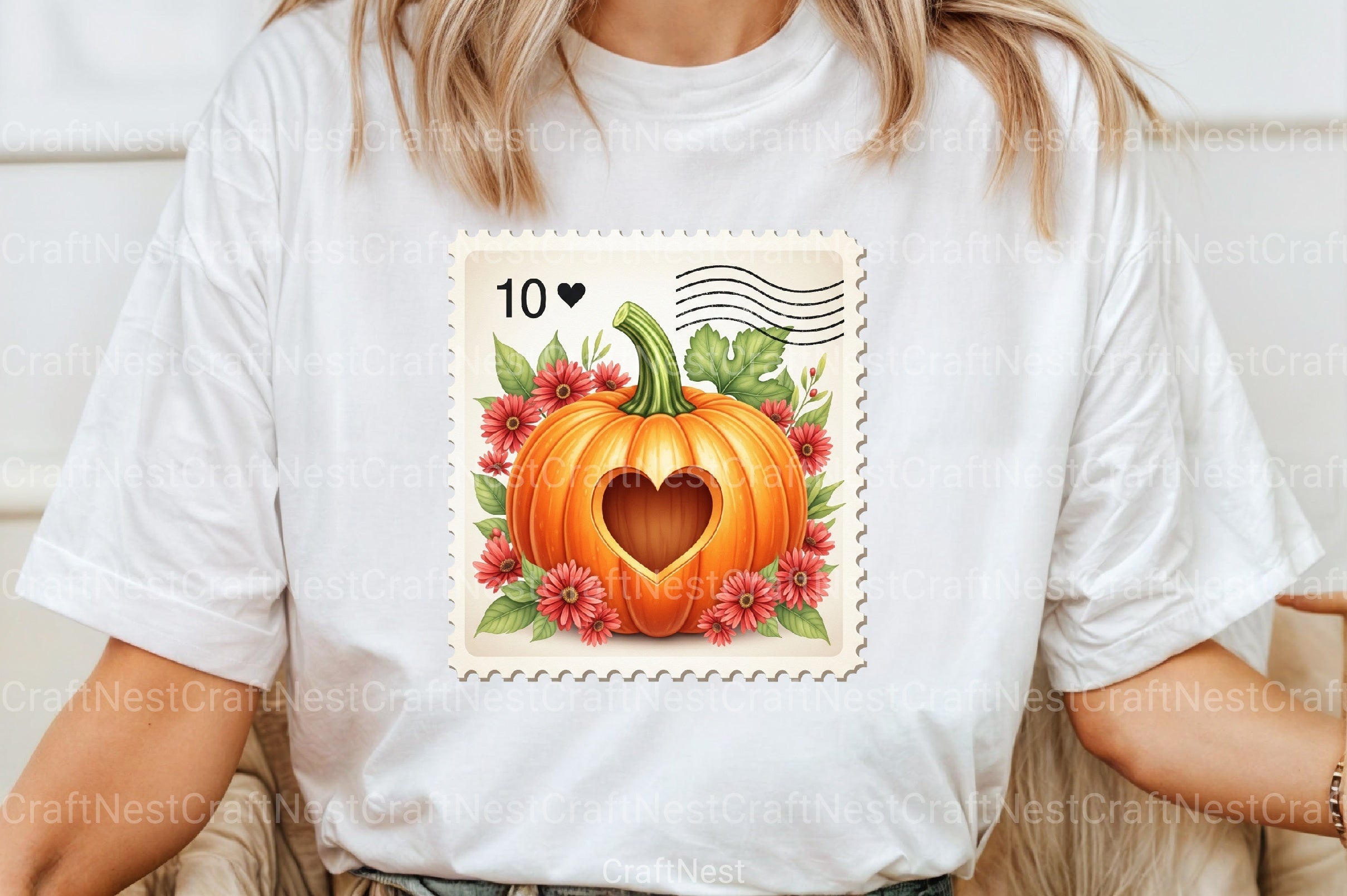 Pumpkin Postage Stamp Clipart Bundle 55 - CraftNest - Digital Crafting and Art