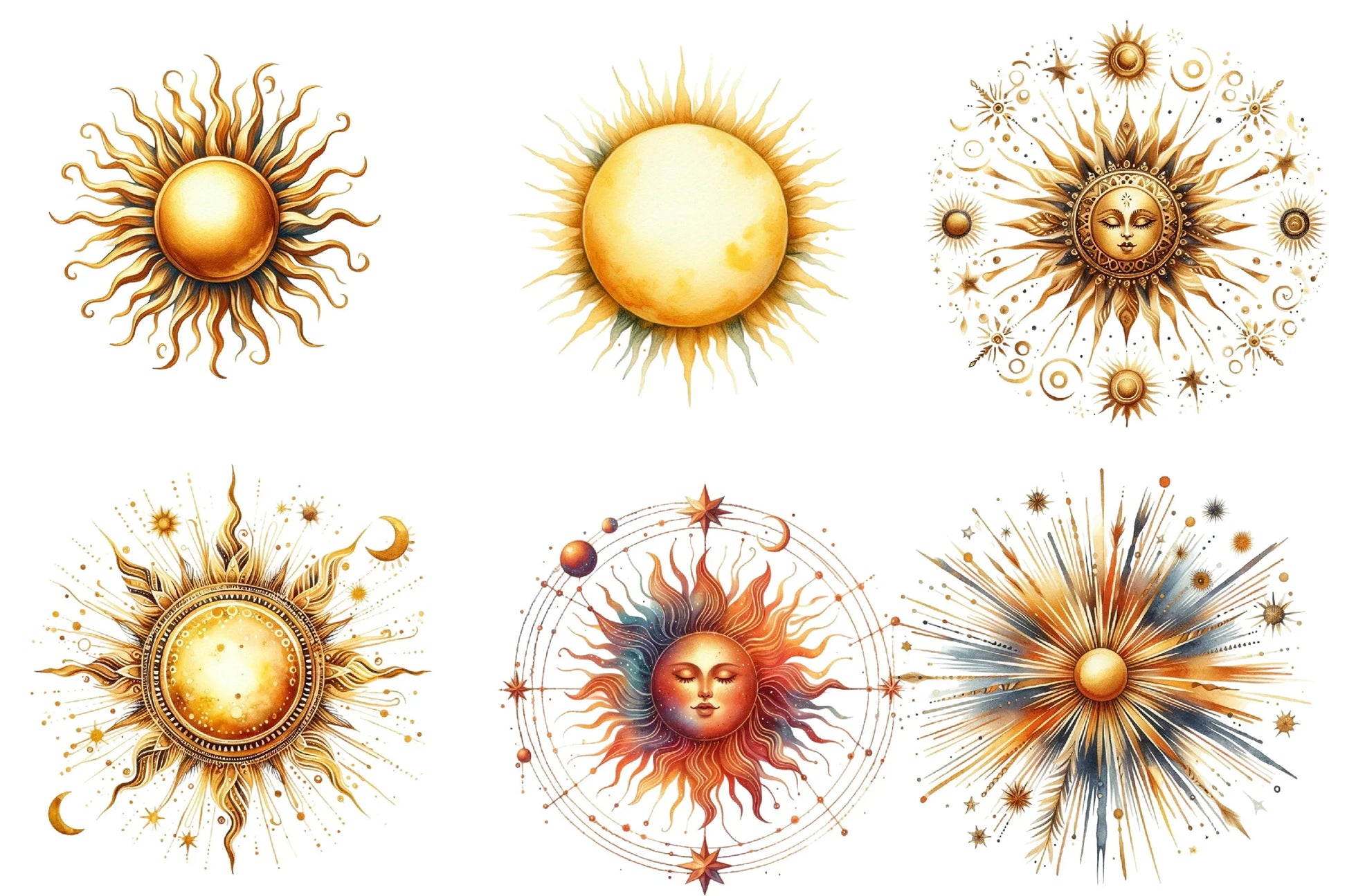 Sun Glow Clipart Bundle - CraftNest - Digital Crafting and Art