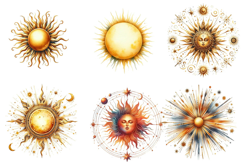Sun Glow Clipart Bundle - CraftNest - Digital Crafting and Art