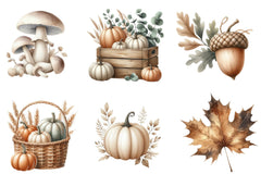 Neutral Autumn Clipart Bundle - CraftNest - Digital Crafting and Art