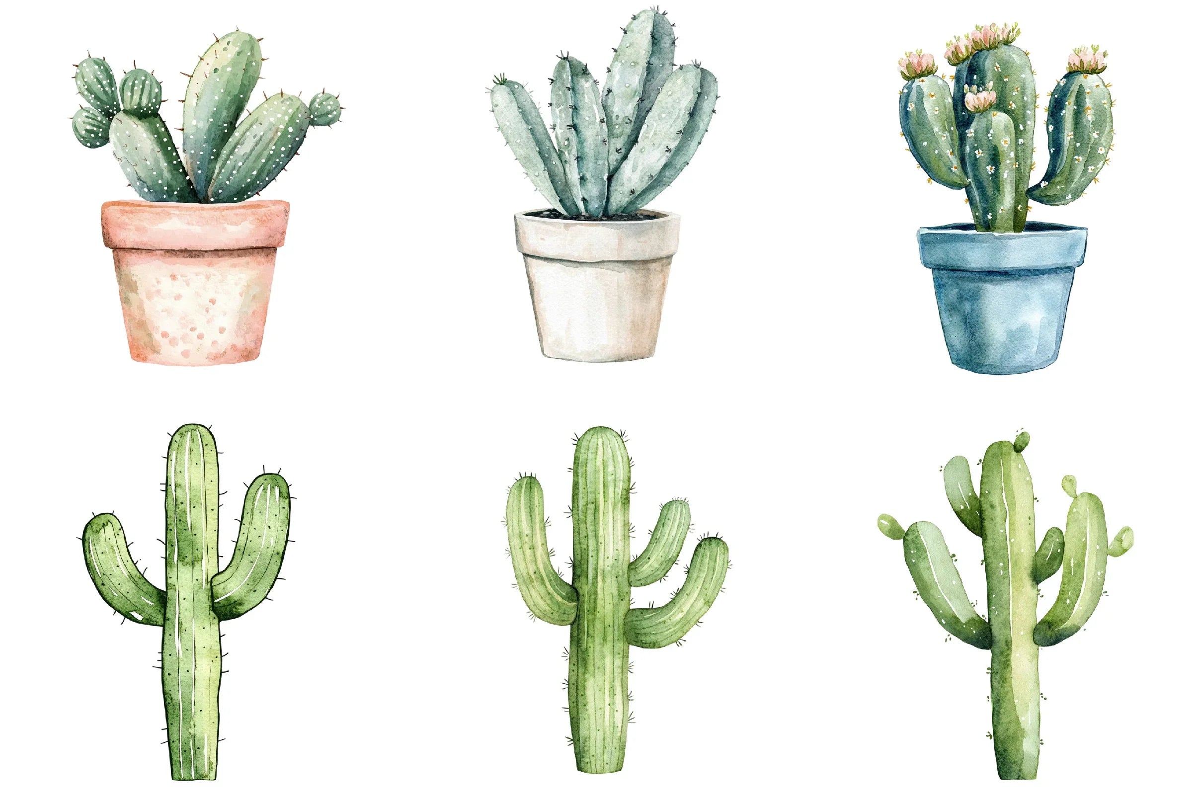 Cactus Doodle Clipart Bundle - CraftNest - Digital Crafting and Art