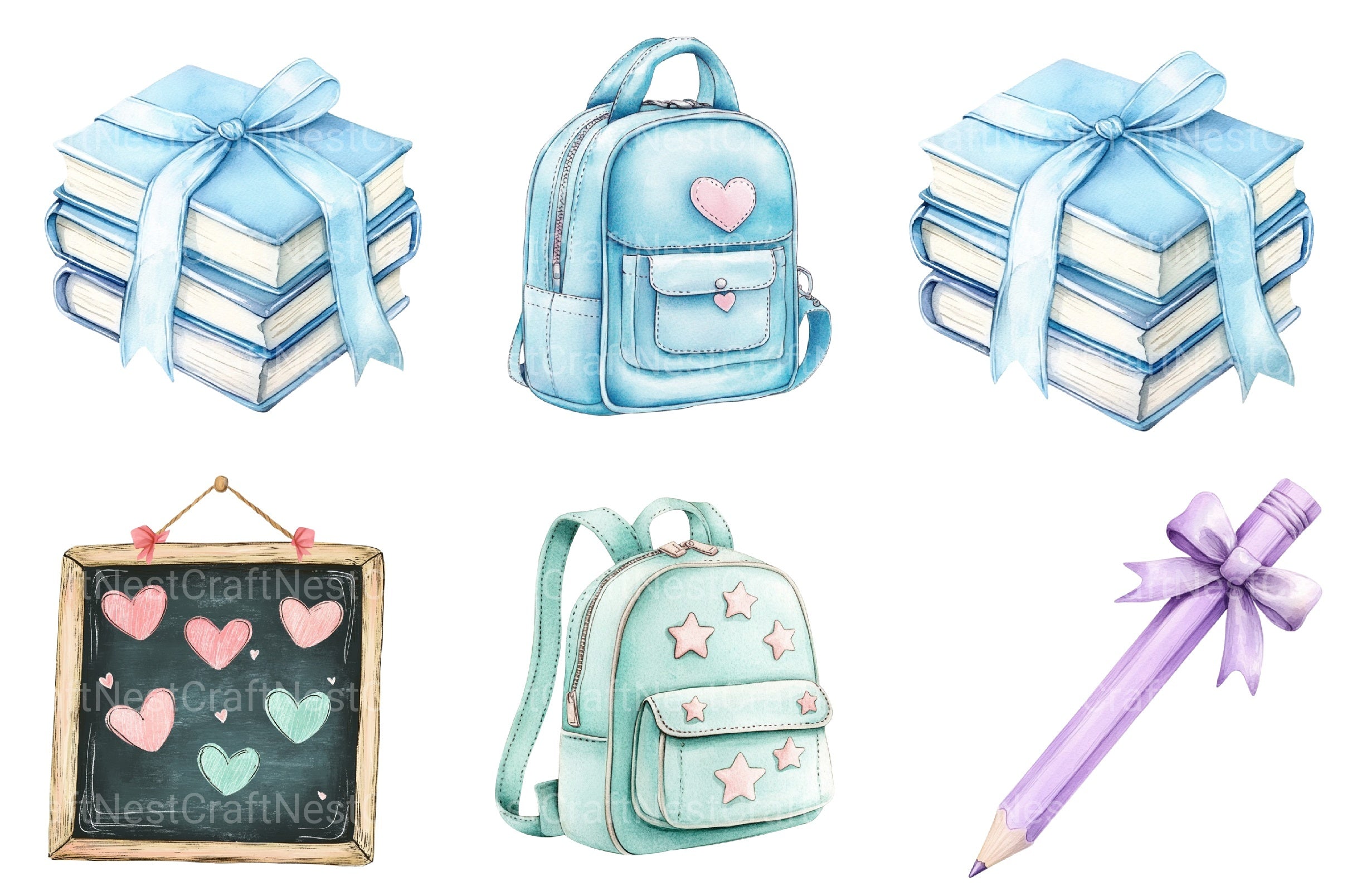 Pastel Teacher's Life Clipart Bundle - CraftNest - Digital Crafting and Art