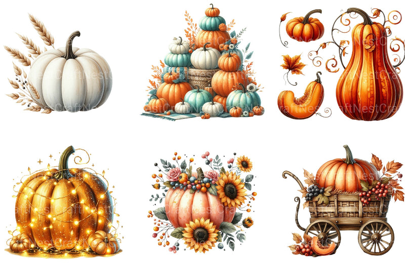 Autumn Pumpkin Clipart Bundle 77 - CraftNest - Digital Crafting and Art