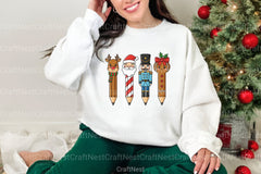 Christmas Pencils Clipart Bundle 1 - CraftNest - Digital Crafting and Art