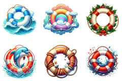 Lifebuoy Clipart Bundle - CraftNest - Digital Crafting and Art