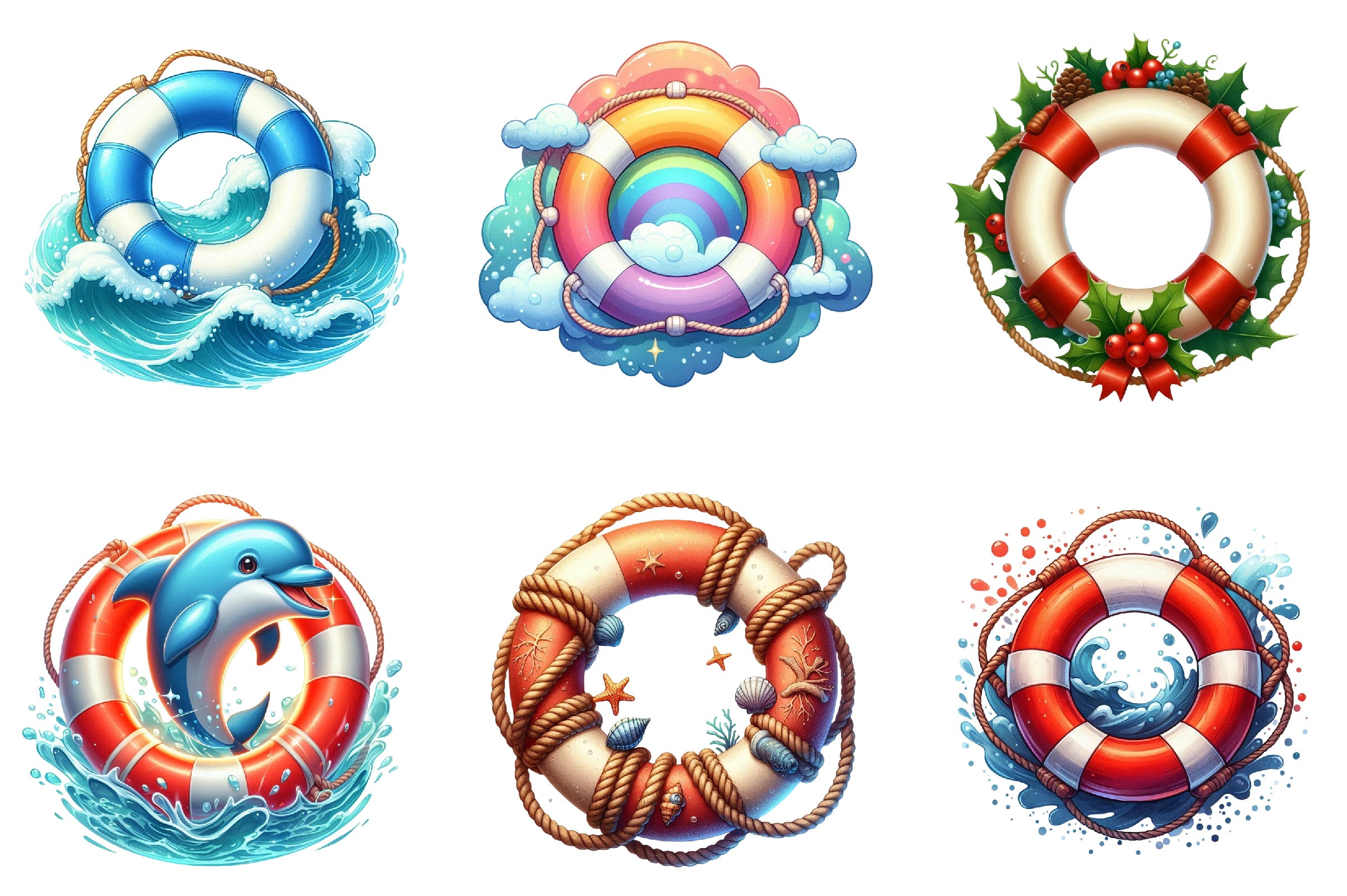 Lifebuoy Clipart Bundle