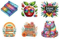 Groovy School Clipart Bundle - CraftNest - Digital Crafting and Art