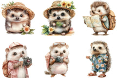 Summer Hedgehog Clipart Bundle - CraftNest - Digital Crafting and Art