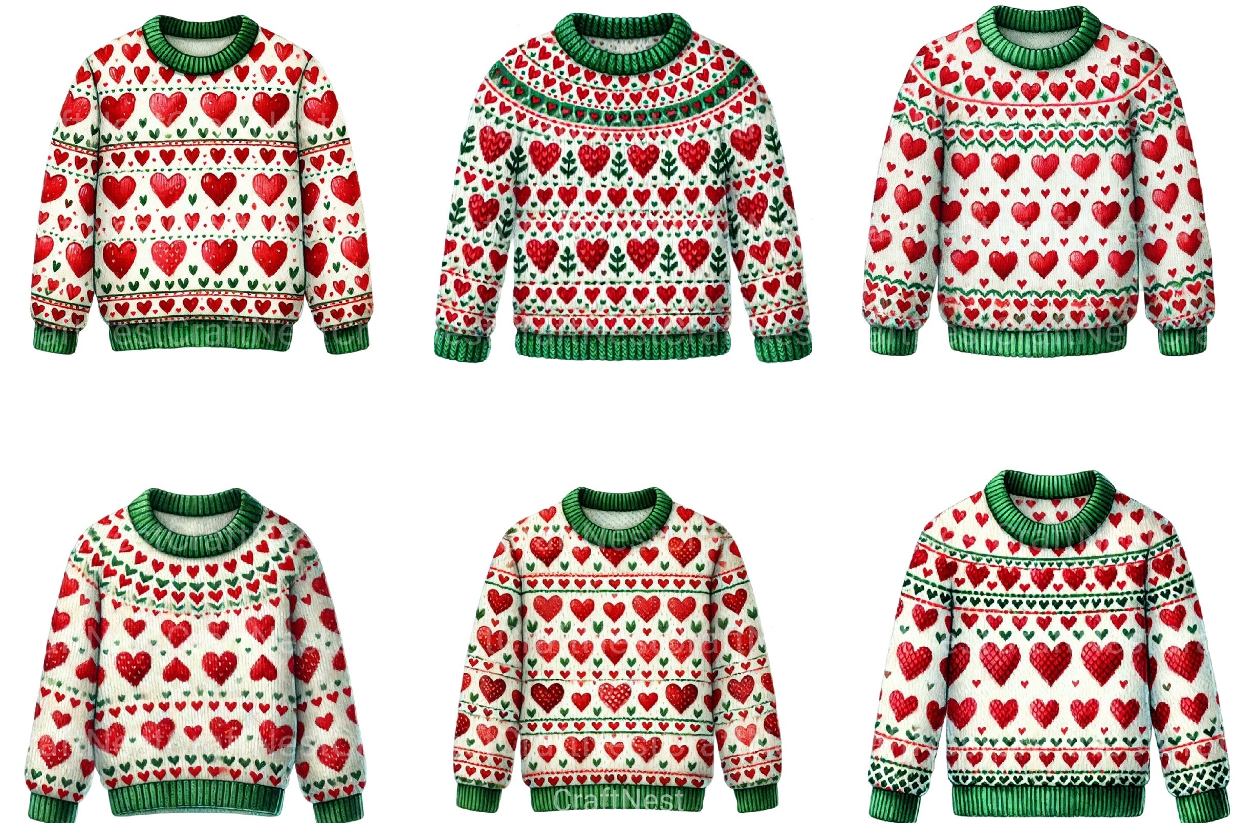 Valentine Sweater Clipart Bundle - CraftNest - Digital Crafting and Art
