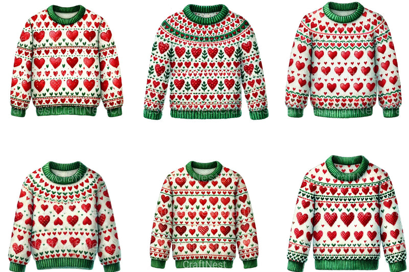 Valentine Sweater Clipart Bundle - CraftNest - Digital Crafting and Art
