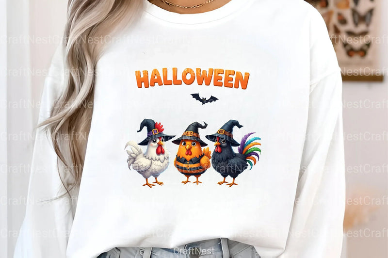 Halloween Chickens Graphic Clipart Bundle - CraftNest - Digital Crafting and Art