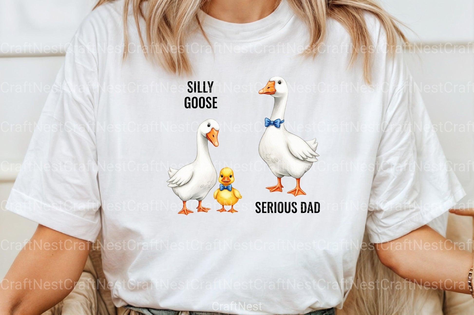 Bow Tie Goose Dad Cute Duo Clipart Bundle 66 - CraftNest - Digital Crafting and Art