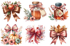 Autumn Coquette Bows Clipart Bundle - CraftNest - Digital Crafting and Art