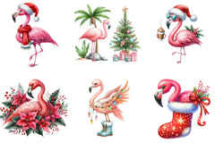 Christmas Flamingo Clipart Bundle 4 - CraftNest - Digital Crafting and Art
