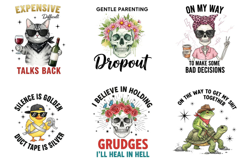 Funny Sarcastic Quotes Clipart Bundle - CraftNest - Digital Crafting and Art
