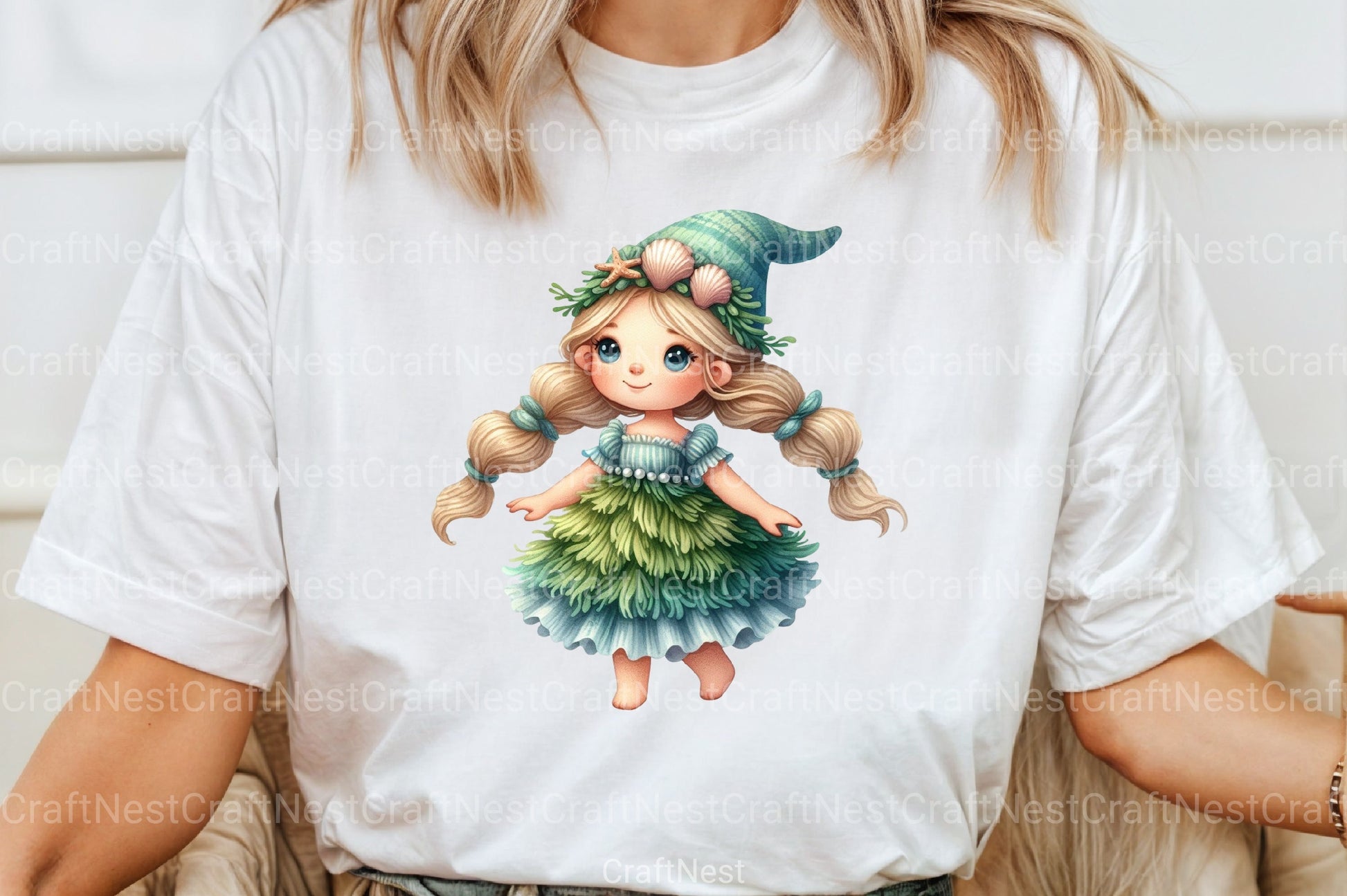 Seashell Gnome Clipart Bundle 2 - CraftNest - Digital Crafting and Art