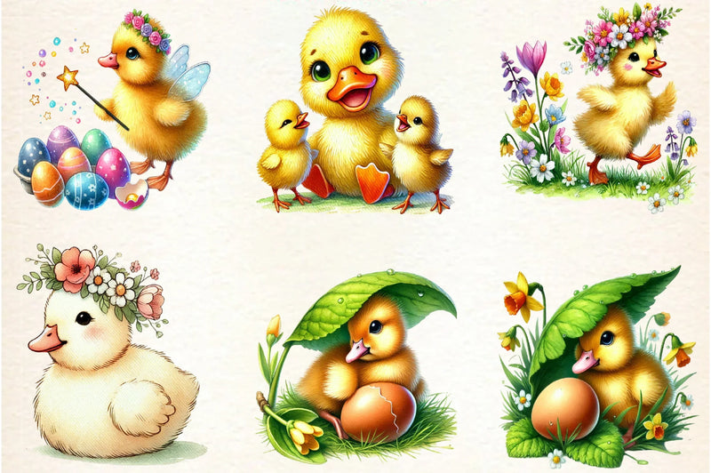 Easter Duck Clipart Bundle - CraftNest - Digital Crafting and Art