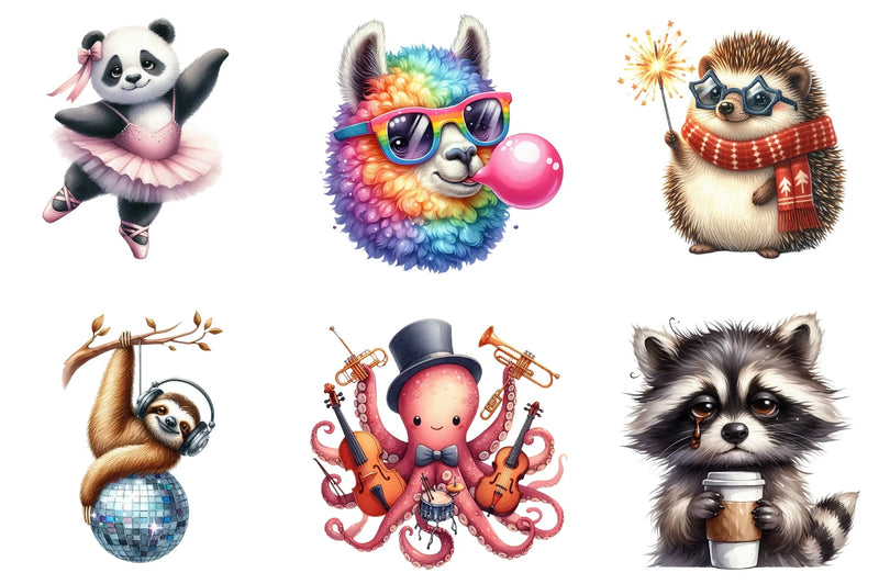 Quirky Animals Clipart Bundle - CraftNest - Digital Crafting and Art